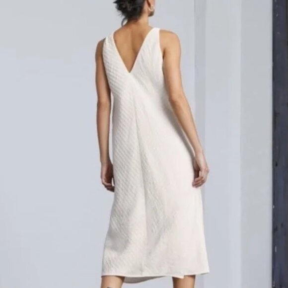 NWT Everlane The City Stripe Midi Dress - White - Picture 2 of 6